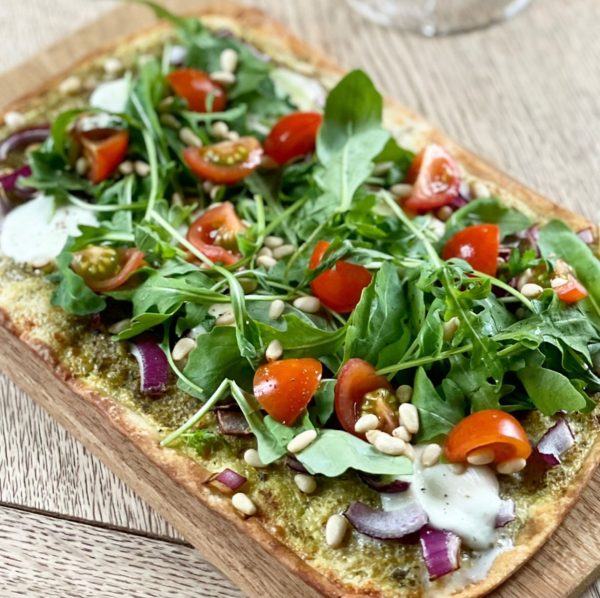 Flammkuchen met mozzarella